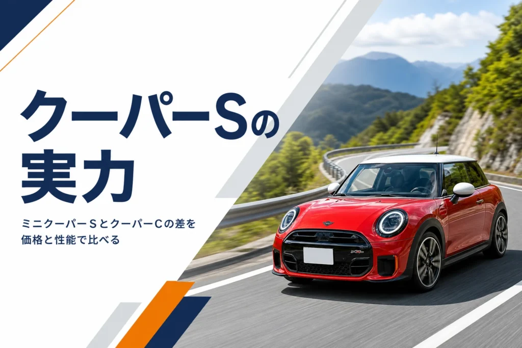 山道を走る現行ミニクーパーSのイメージ