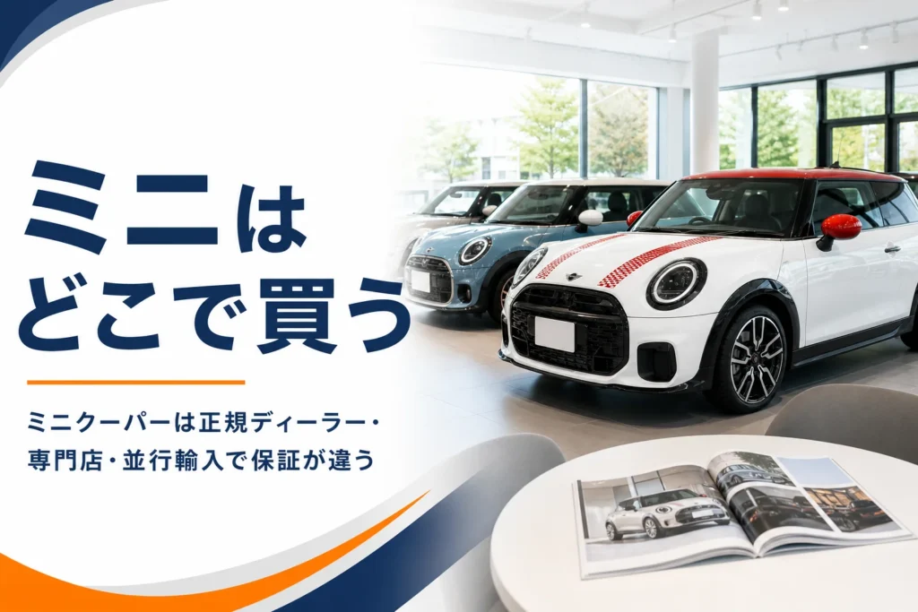 ミニクーパーが並ぶショールームの店内