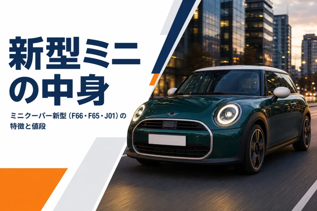 街を走る新型ミニクーパー3ドアのイメージ