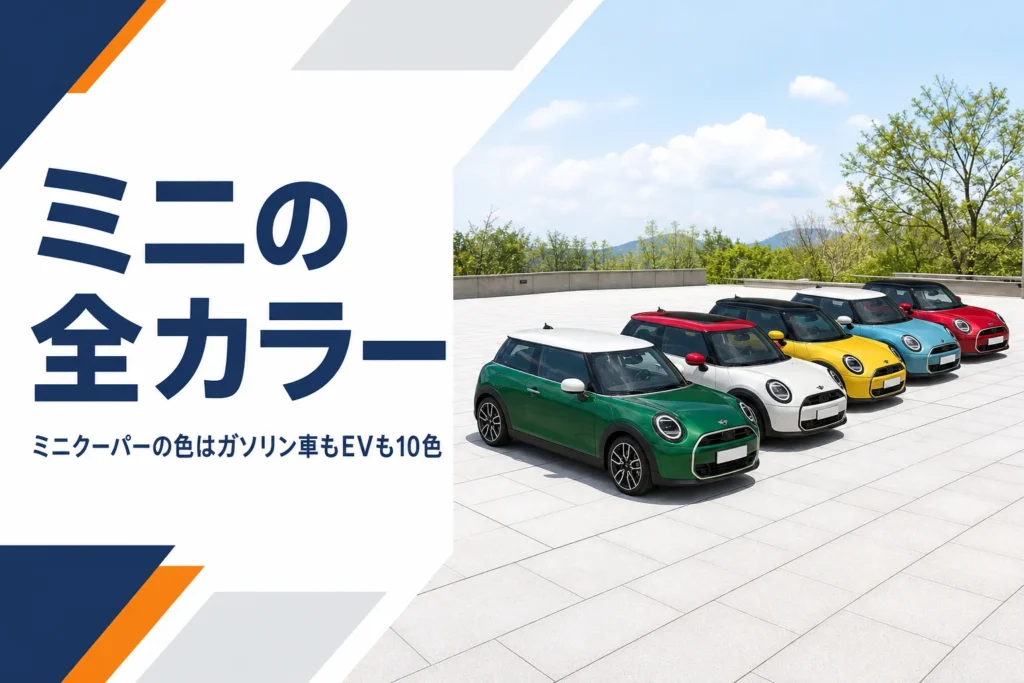 色違いで並んだミニクーパーのボディカラー