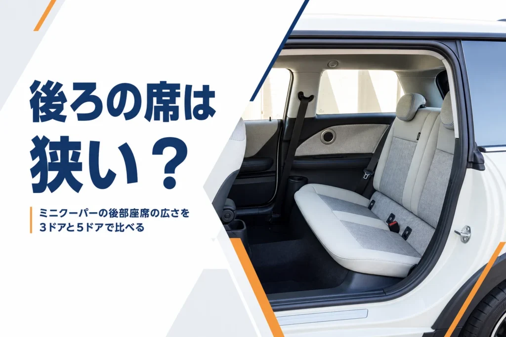 現行ミニクーパーの後部座席の様子