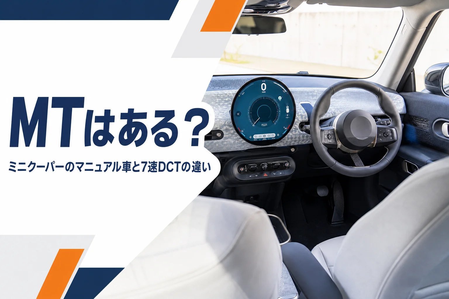 現行ミニクーパーの運転席まわりのイメージ