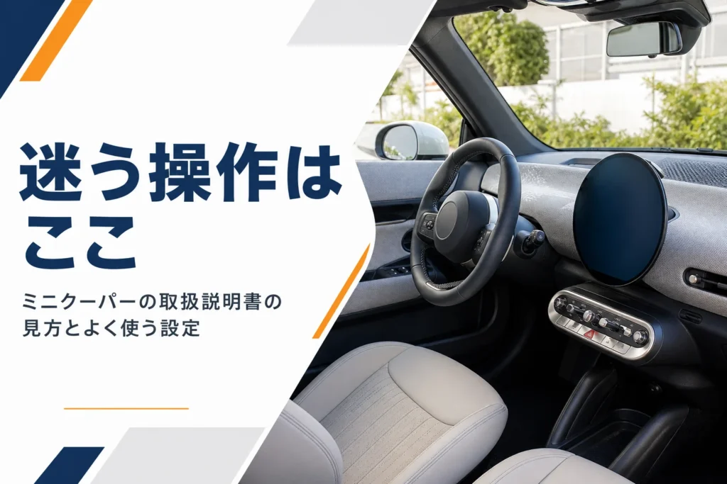 丸いディスプレイがあるコンパクトカーの運転席まわりのイメージ